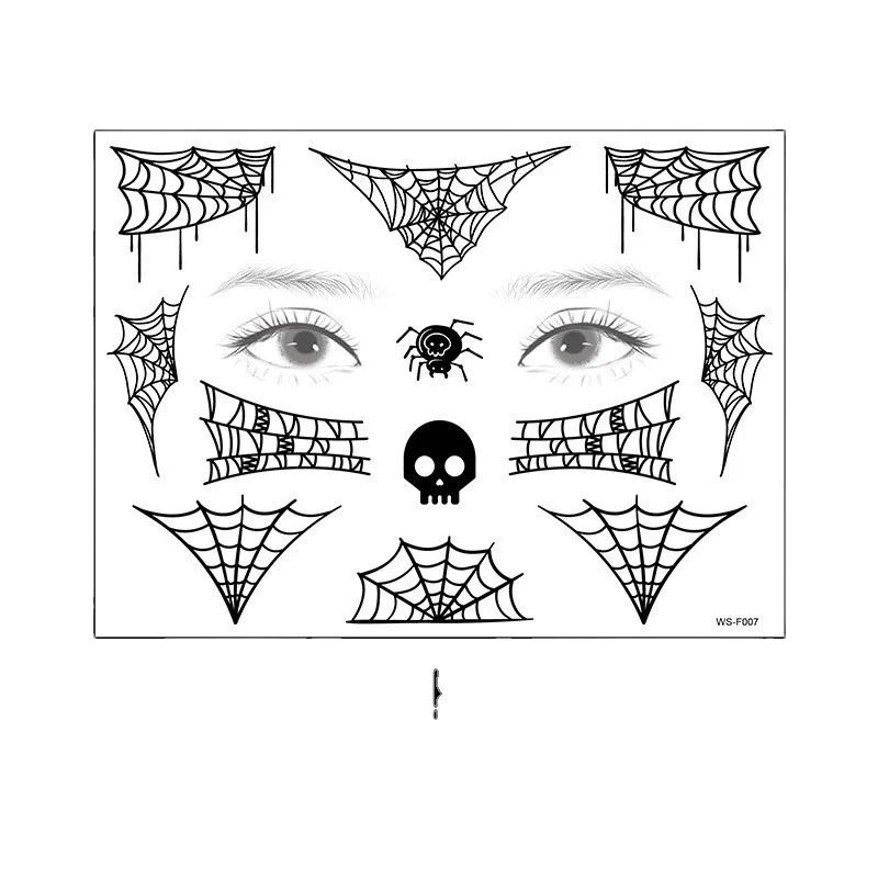 Halloween Tattoo Deals Near Me 2022 2022 Wholesale Halloween Face Body Temporary Tattoo Sticker Spider Web Skull Bat Ghost Black Makeup Water Transfer Buy Body Temporary Tattoo Sticker Face Body Tattoo Sticker Halloween Tattoo Product On Alibaba Com