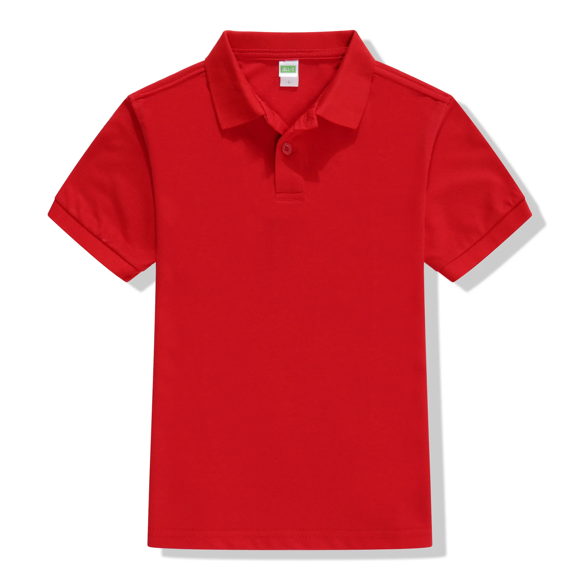 100 Cotton Kids Plain Polo Shirts Custom Logo Ribbed Collar Children