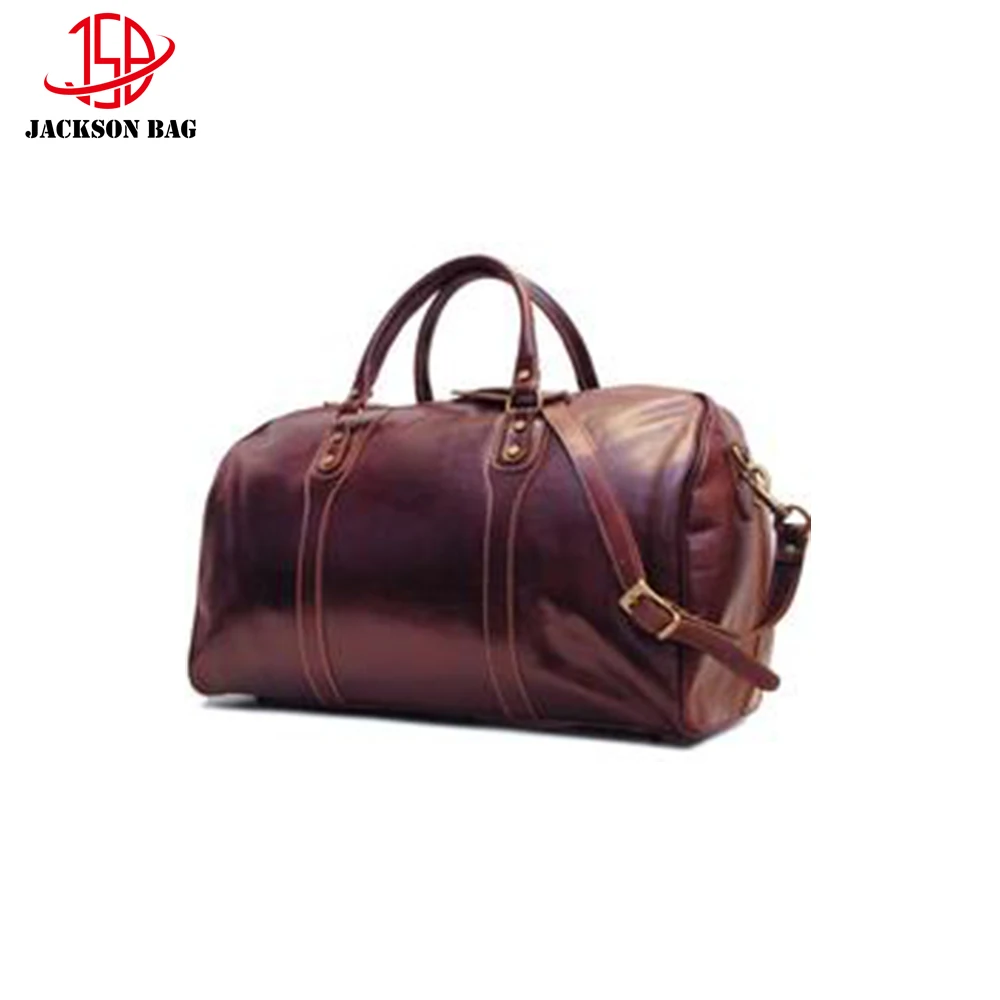 Mens Monogrammed Leather Duffle Bag Album Packable Suitcase Travel ...