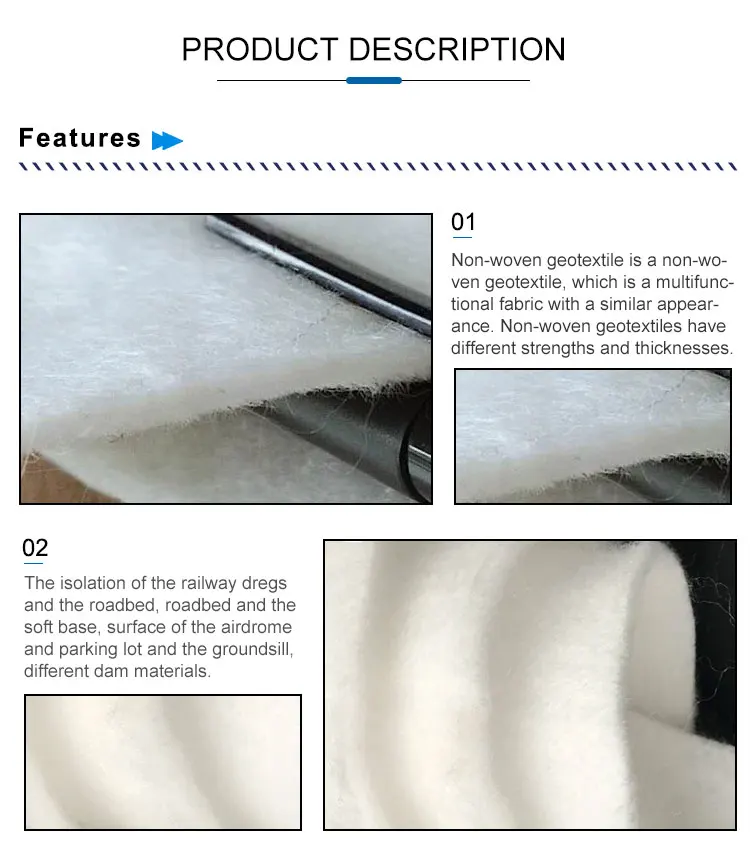 Excellent pp needle punched no<em></em>nwoven polyester fabric geotextile for for slope