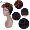 Cheap Ombre Brown Short Curly Hair Wigs Synthetic Hair,None Lace Synthetic Wigs Heat Resistant Guangzhou