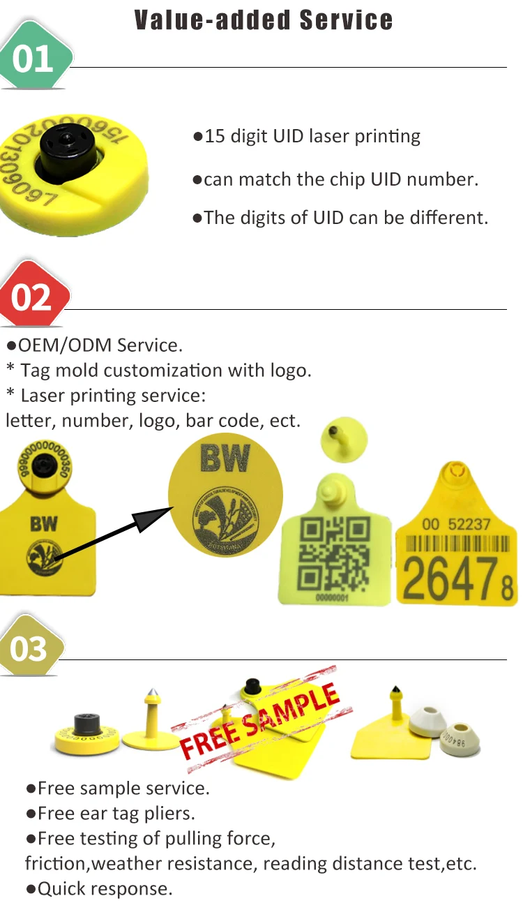 plastic rfid rabbit ear tag