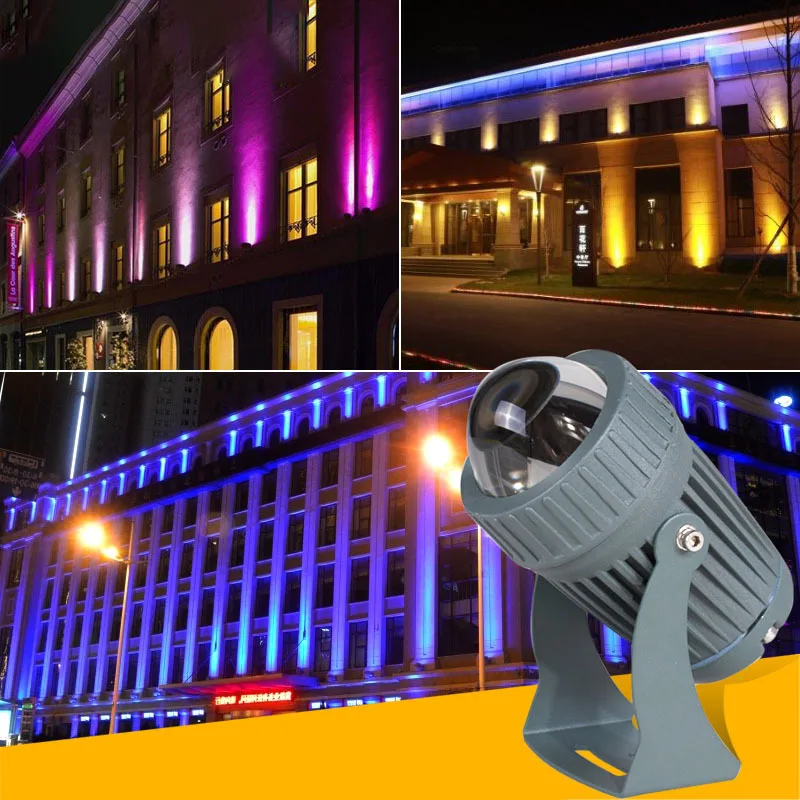 LED Spotlight Rooftop Remote Narrow Light Roman Column Light Outdoor Waterproof Wall Washing Light