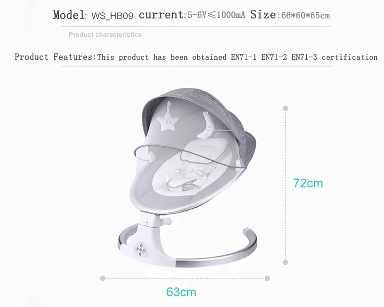 10 baby electric swing bed