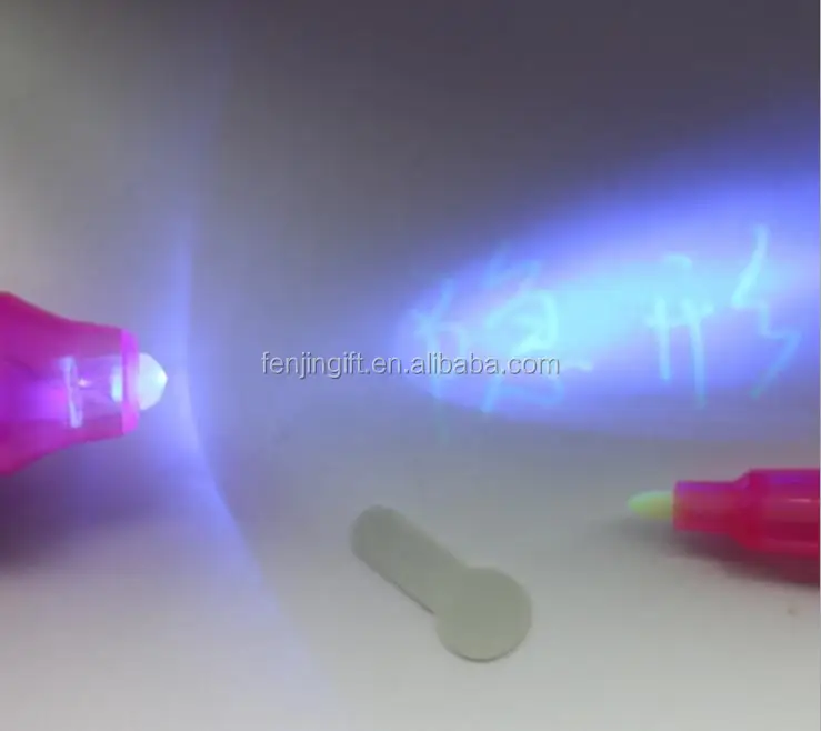 自定义不同的颜色混合良好的质量隐形墨水笔为儿童与紫外线