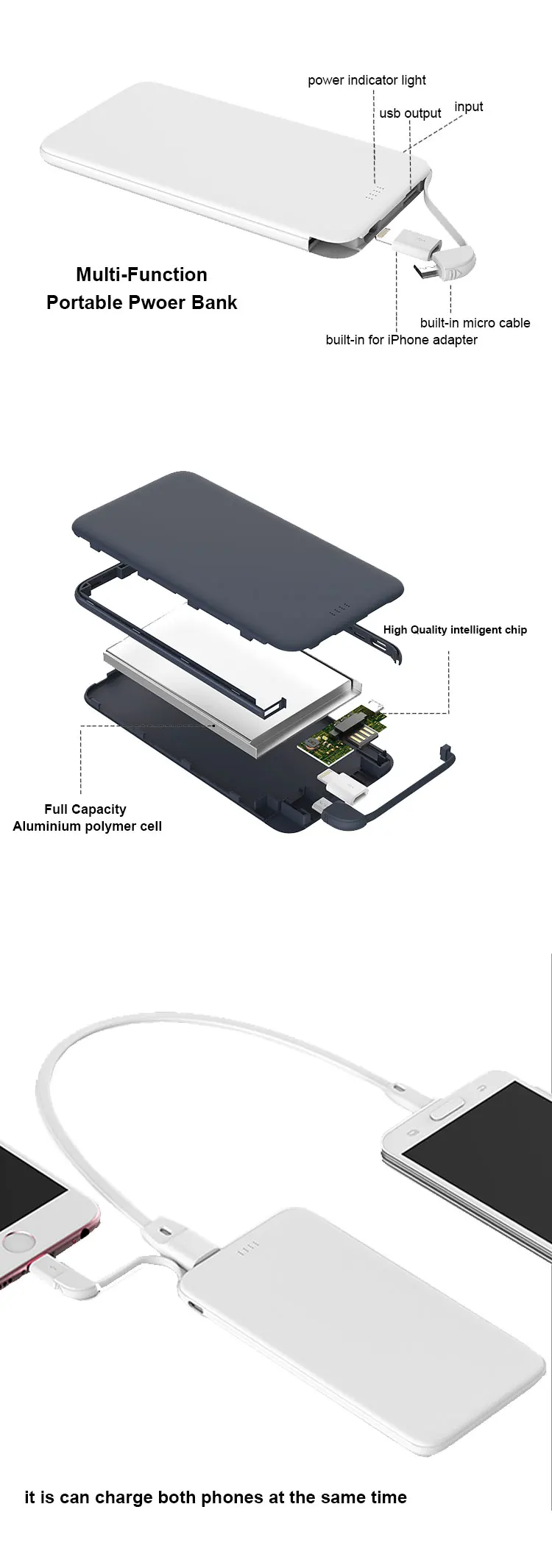 Android Cell Phone Multiple Power Bank For Advertisement Chharger - ANKUX.COM