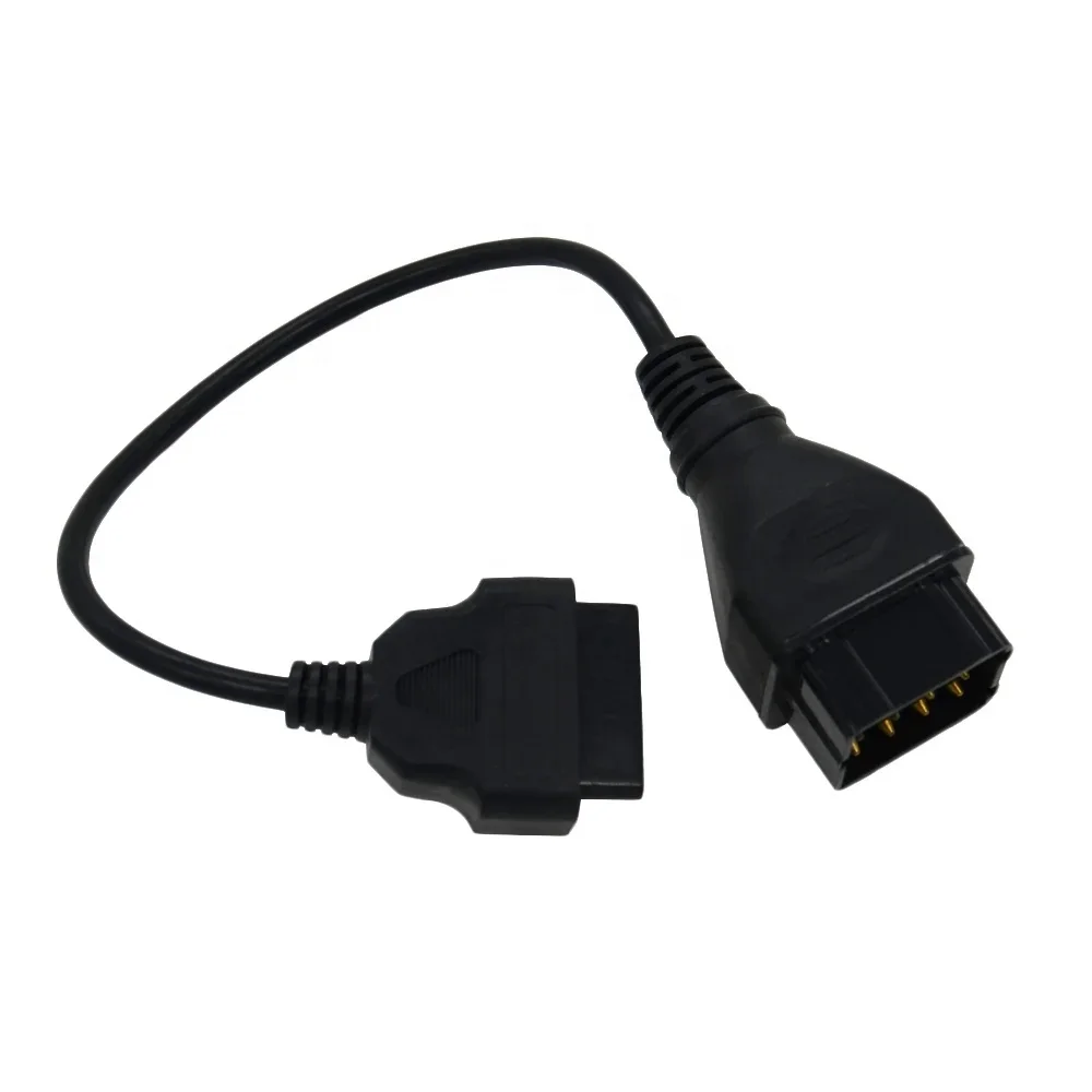 For Renault 12pin Male To Obd Obd2 Obdii Dlc 16pin Female For Renault ...