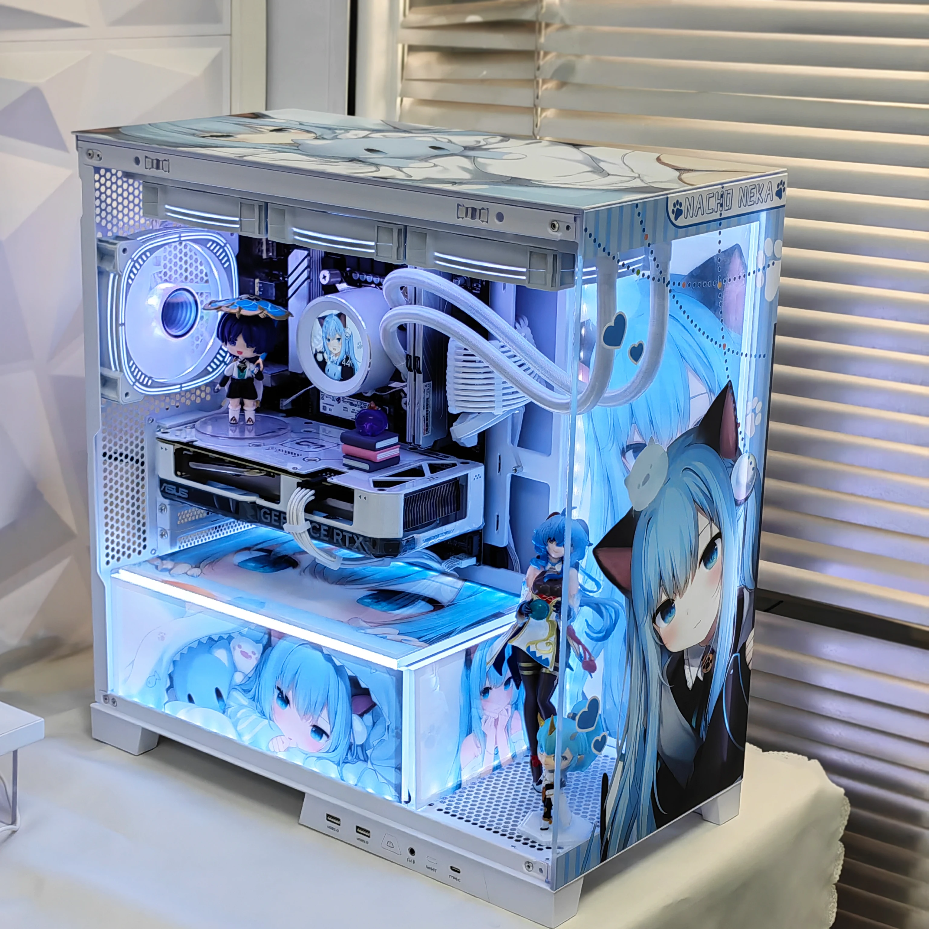 Premium Nekoha Shizuku Mid Tower PC Cases - Stylish Metal Design