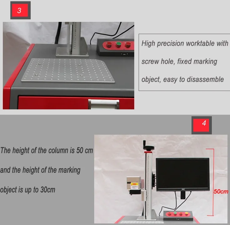 High Resolution 20w Aluminium Fiber Laser Engraving Machine Name Plate
