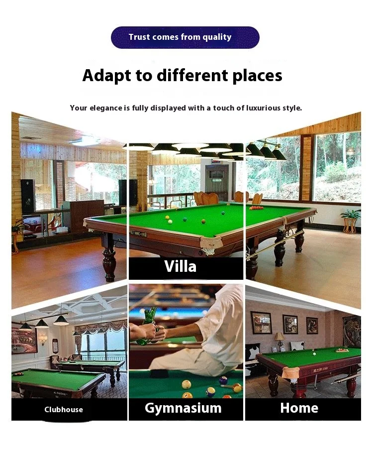 Commercial Household Solid Wood Bluestone American Billiard Table Ball Return Track Crystal Snooker Billiard Tables