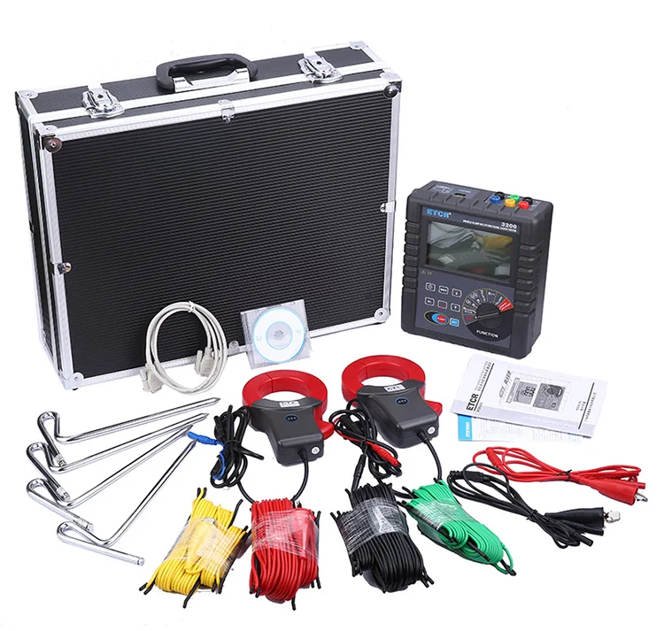 New Product! ETCR3200 Double Clamp Earth Ground Resistance Soil Resistivity Tester Meter