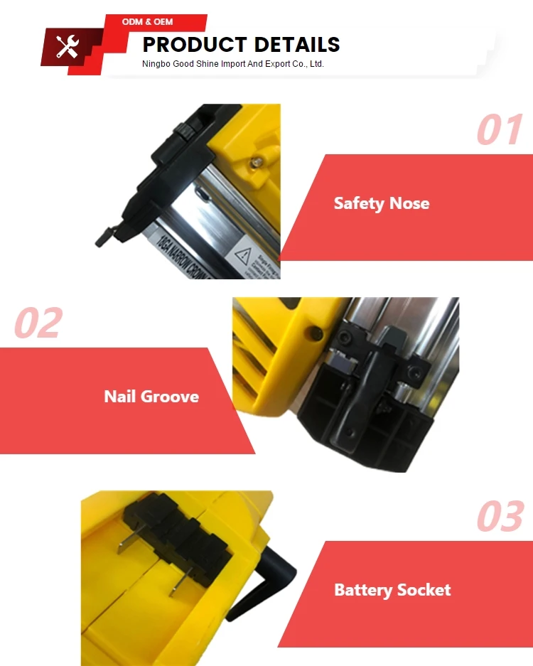 18v Liion Air Cordless 2 Inch Brad Nailer Electric Brad Nailer Power