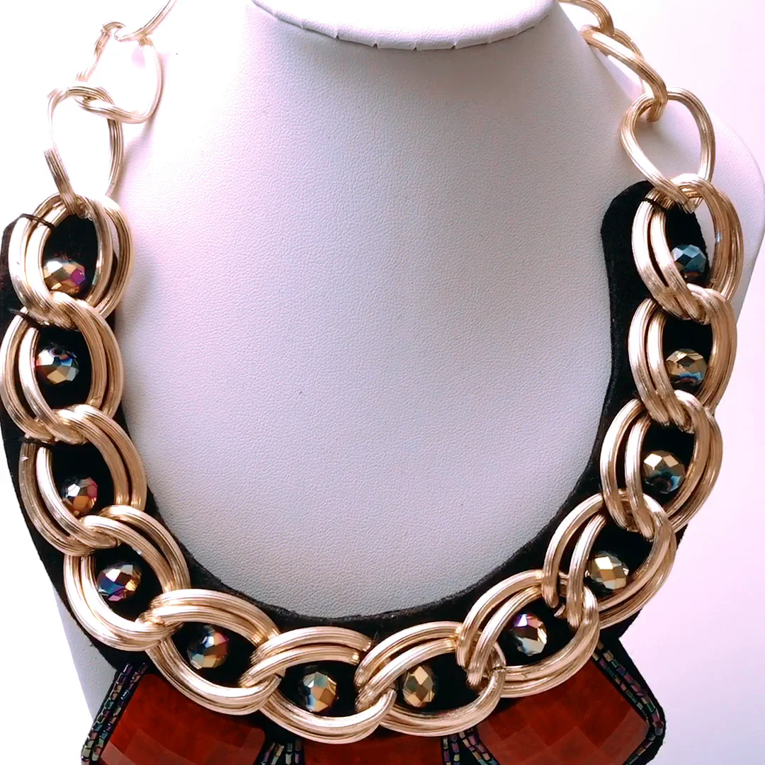 Wholesale Chunky Gold Chainturquoise Chunky Statement Necklace Buy