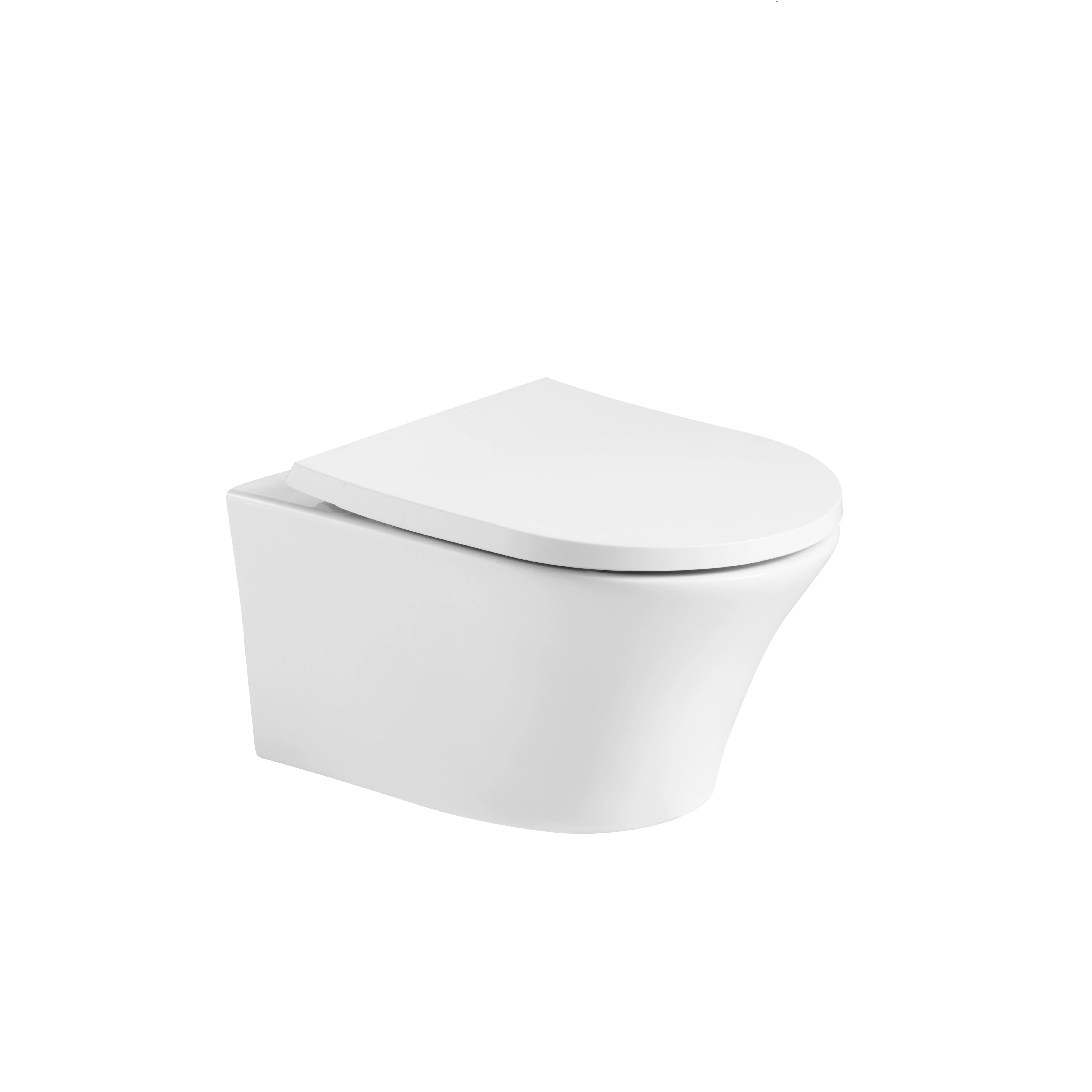 
ANBI New Design Ceramic Wall Mount Toilet Bowl Rimless Wall Hung Toilet For Office Buildings Bathrooms 