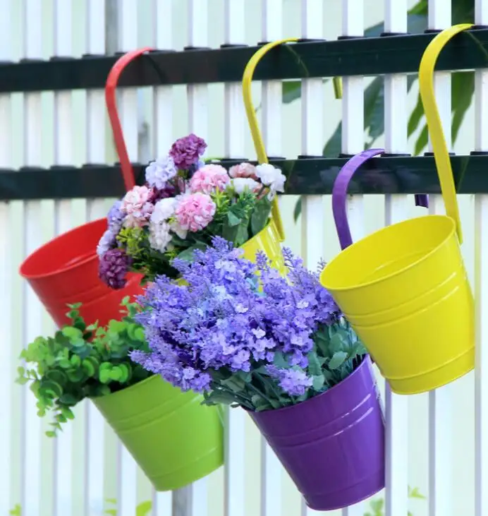 Garden Pots Balcony Planters Metal Bucket Flower Holders Hanging Flower Pots Buy Metal Flower