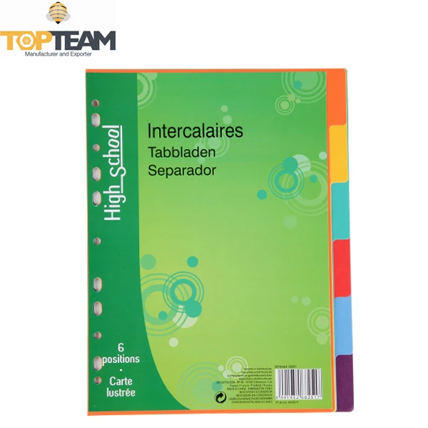 A412c Color Pp Index Divider,Pp Index Tab Index Dividers Colorful,11