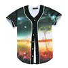 OEM CUSTOM men's v neck pullover baseball jersey 200 and up gms weight sublimation baseball jerseys