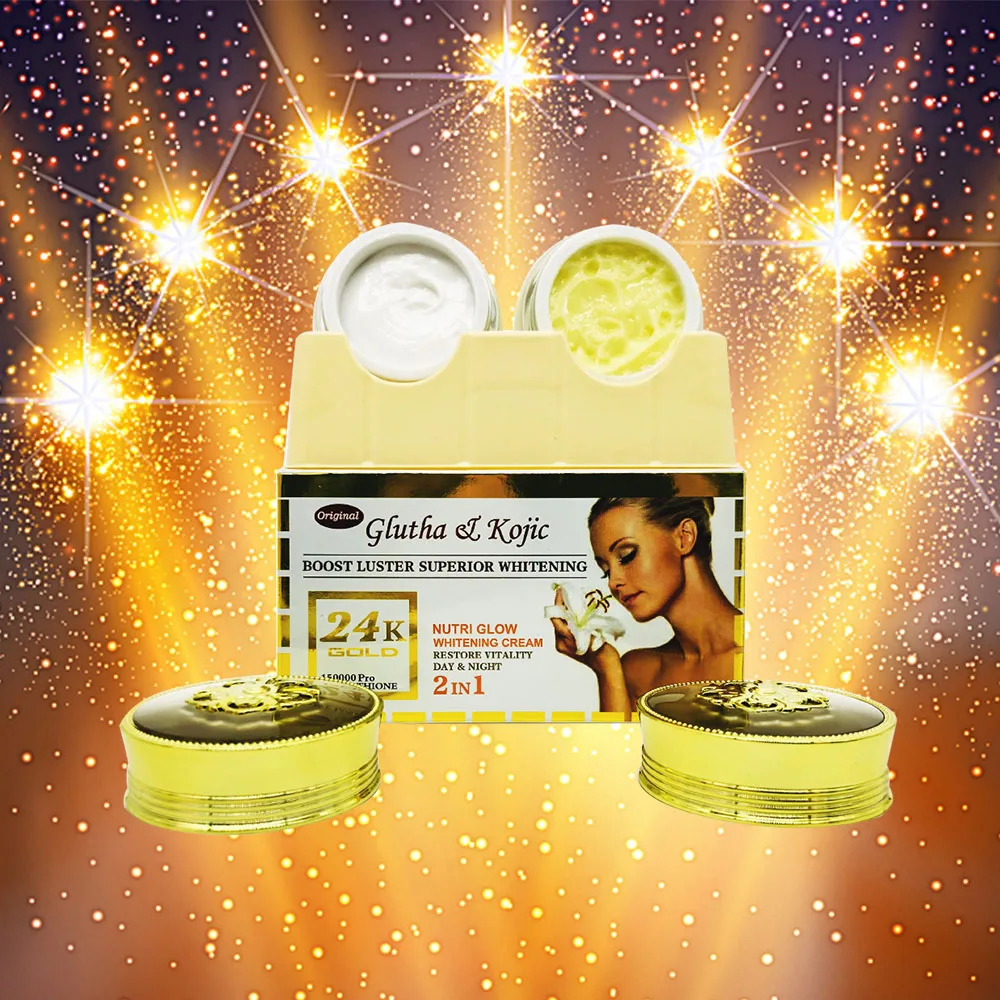 gold glutathione whitening cream price in pakistan Oem Private Label 24k Gluta & Kojic Face Remove Melanin Pimple Antioxidants 25g+25g Size x Gauge x Needle Length:3cc 21g x 1 1/2