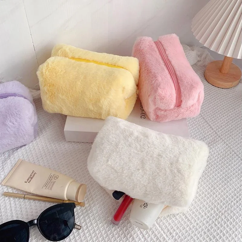 Hot Sale Cute Plush Soft Pencil Pouch Makeup Brush Case Cute Pencil Bag ...