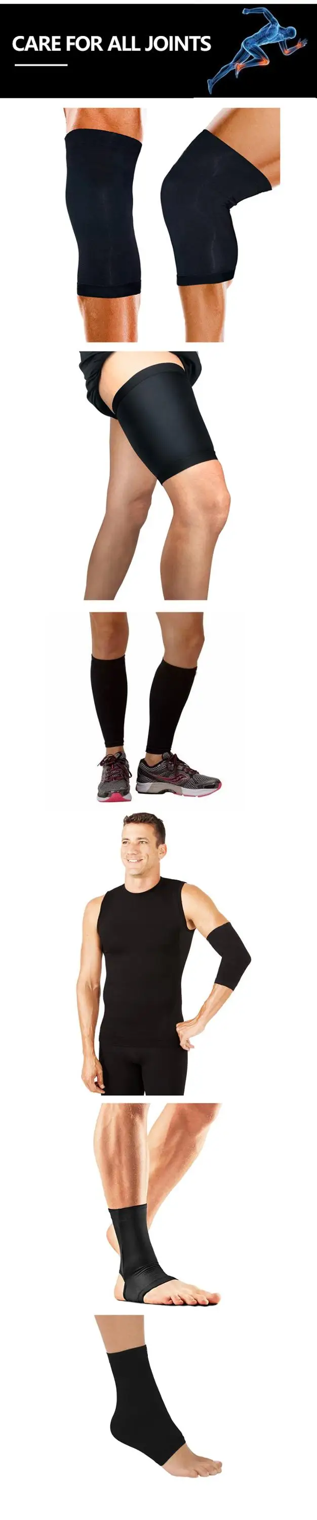 copperjoint compression knee sleeve for sports wear