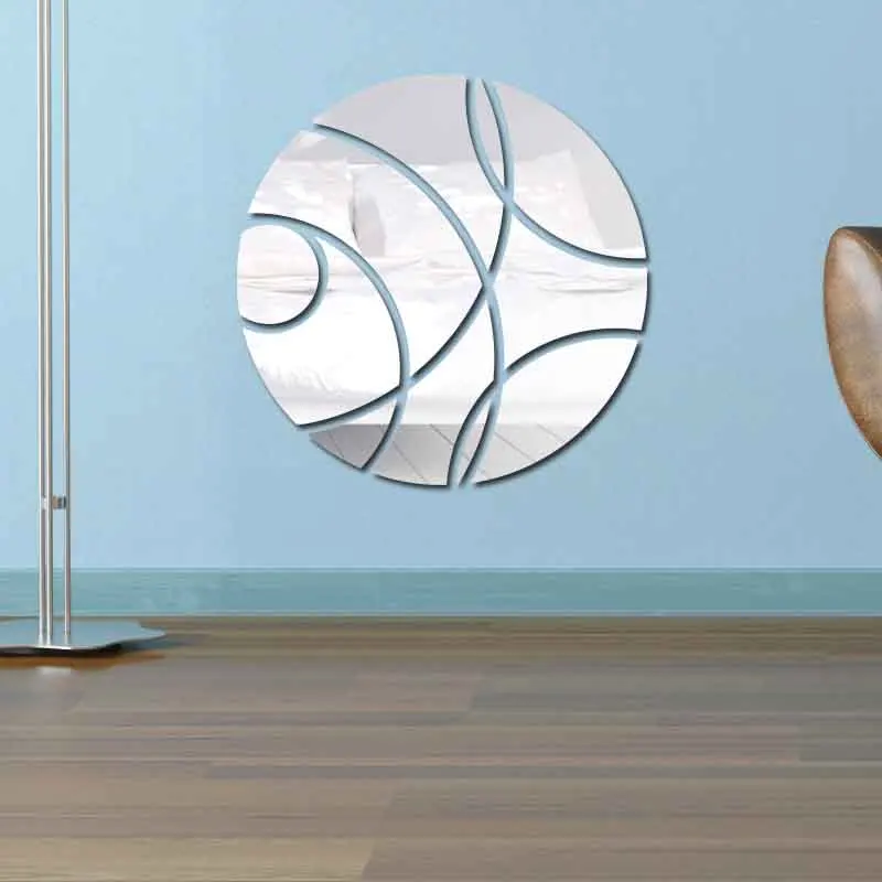 Reflection Glass Tile Adhesive Eva Frame Compact Living Room Wall