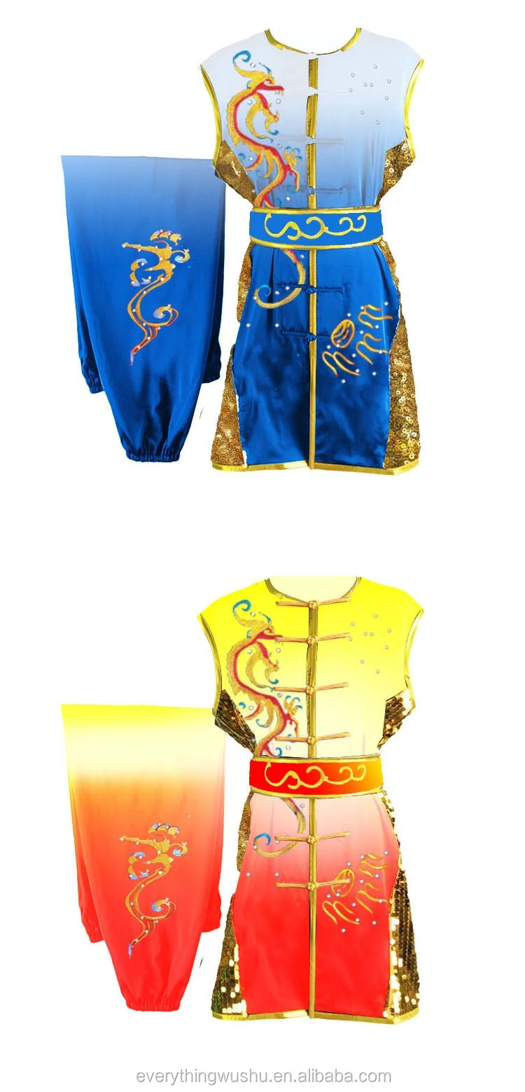Custom Premium Embroidery Wushu Kungfu Competition Uniform Nanquan Uniforms for Wushu Class and Team