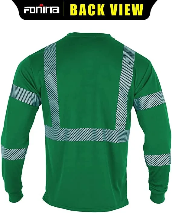 Customized Logo Ansi Class 2 Shirt Work Wear Long Sleeve Reflective