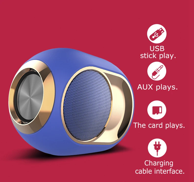 Innoliance X6 Sizes Wireless Golden Egg Speakers for Bluetooth - ANKUX.COM