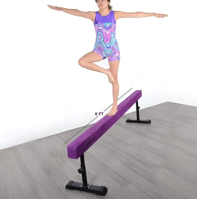 
Folding Balance Beam Extra Long Competition Style Gymnastics Floor Beam 