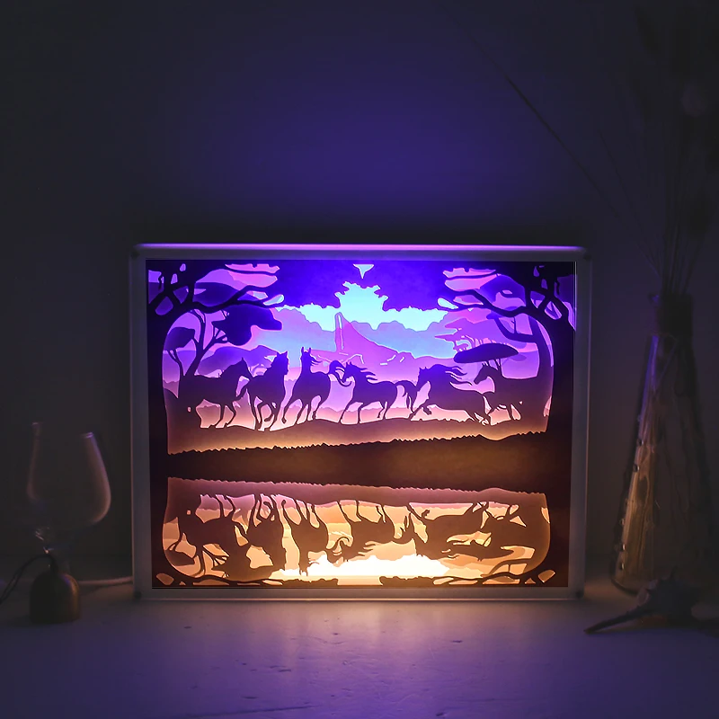 Amazing Paper Cut Light Box 3d Elegant Dioramas Inside