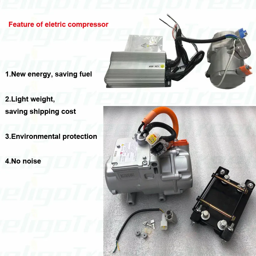 12v Electric Car A/c Compressor Electric Automotive Air Conditioning