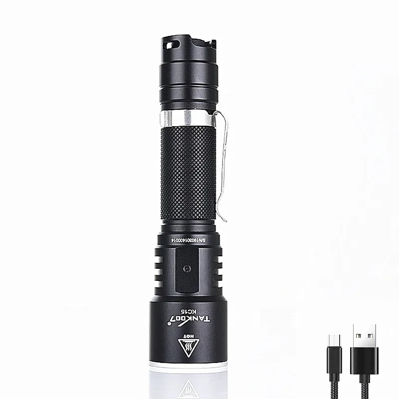 Tank007 high power beam rechargeable torch lights strong flash light new military swat strobe tactical police flashlight