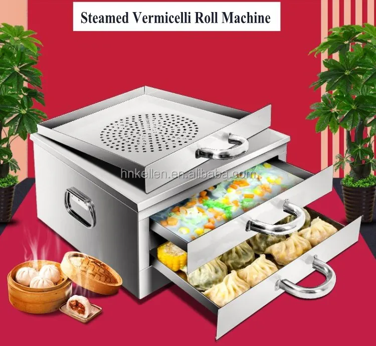 products display of steamed vermicelli roll maker