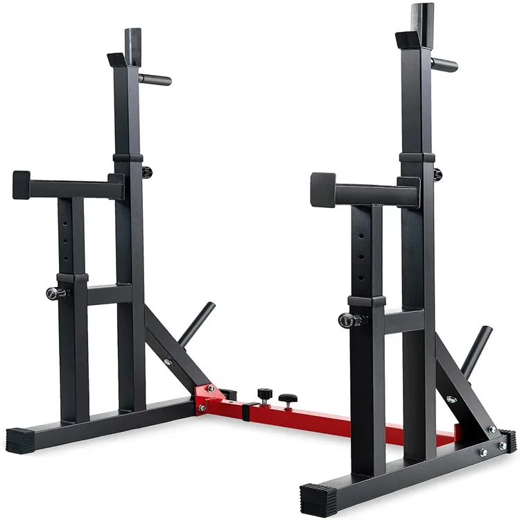 Adjustable Squat Rack Bench Press Weight Lifting Barbell Stand Home Gym Fitness 