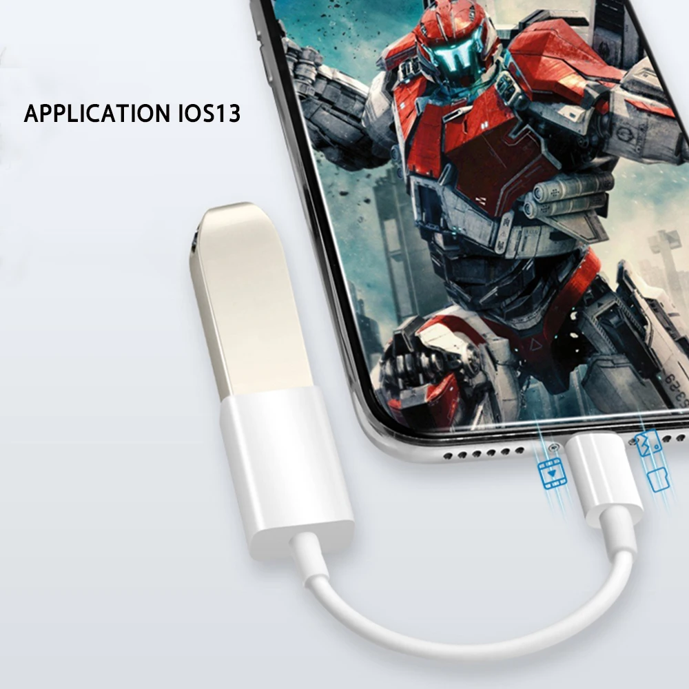 Env&iacute;o Gratis para usb 3,0 Adaptador de Audio para iPhone X 7 8 Plus OTG Adaptador convertidor Splitter apoyo IOS 13 sistema - ANKUX Tech Co., Ltd