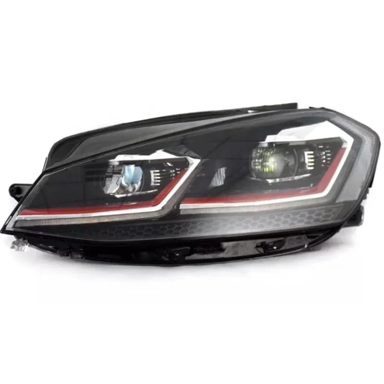 Car Front Headlight Fit For VW Golf 7 Headlamp For Sale Auto Head Light BI-XENON with W/O Ballast  Factory Price Red