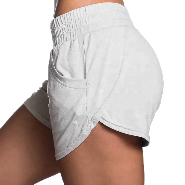 Wholesale Custom White Spandex Leisure Sports Shorts For Women Buy