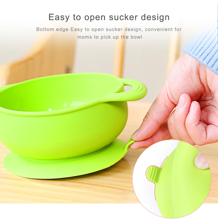 2020 New Ideas Nontoxic Dinner Plate Set Silicone Baby Bowl And Spoon