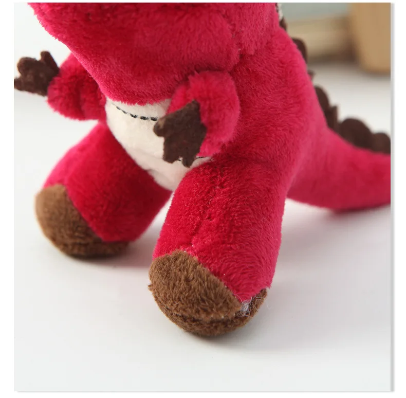 定制便宜的迷你毛绒动物玩具，可爱的恐龙吊坠，定制毛绒动物钥匙扣