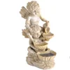 Poly material angel statue solar sculpture LED light