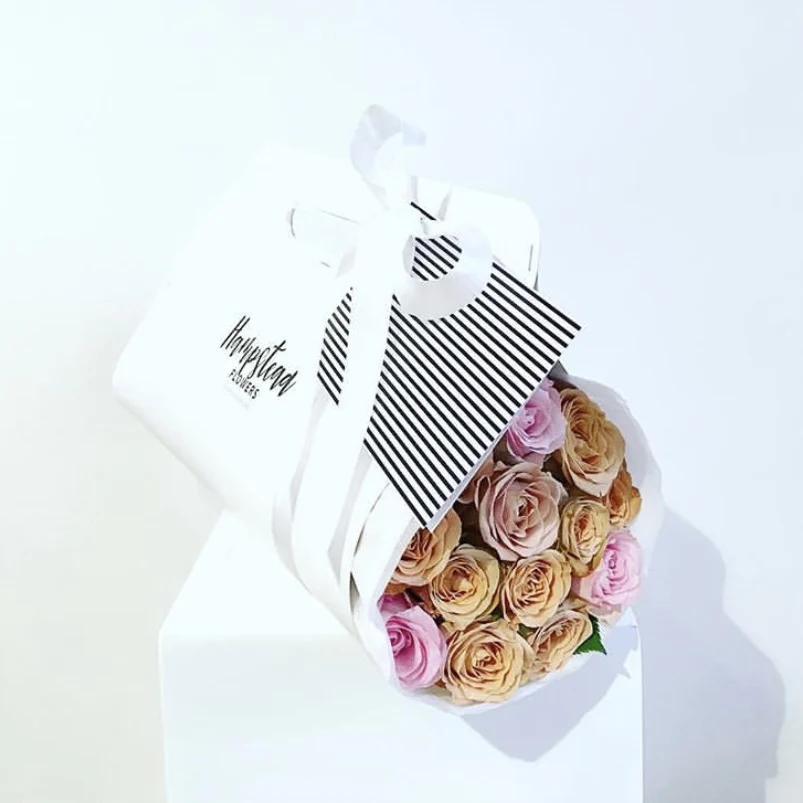 Custom Printed Flower Packing Waterproof Bouquet Carrier Bag Buy