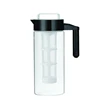 Glass cold brew coffee maker with brewing filter core