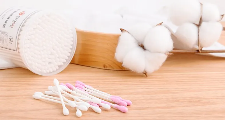 200pcs一次性竹棉棉签竹签软棉芽耳拭子清洁工具 - buy bamboo stick