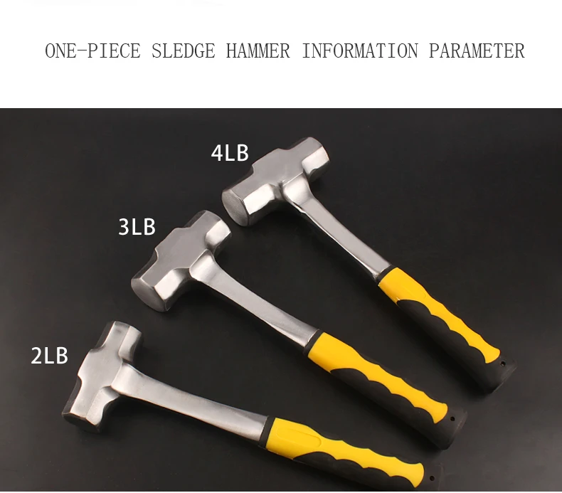 Building Construction 24lb Sledge Hammer Heavy Duty Onepiece Steel Brick Drilling Crack