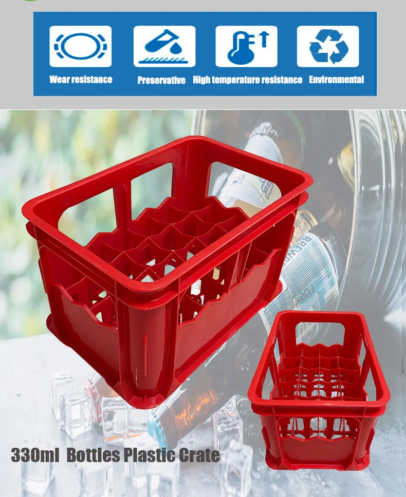 24 Wine Bottles Plastic Turnover Box 12 Bottles Solid Unbreakable