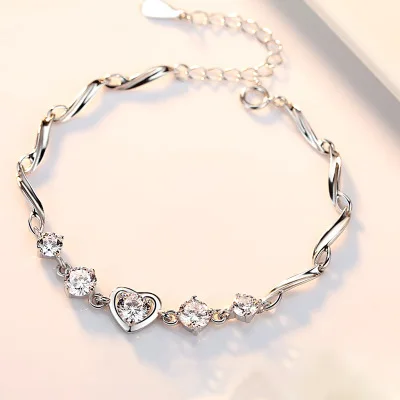 Estilo Moderno De Cristal De Plata De La Pulsera De La Amistad De Diseño Para Mejores Amigos Buy Conjunto De Pulseras Pulseras Para Joyería De Mujer Pulsera De Hombre Product On Alibaba Com