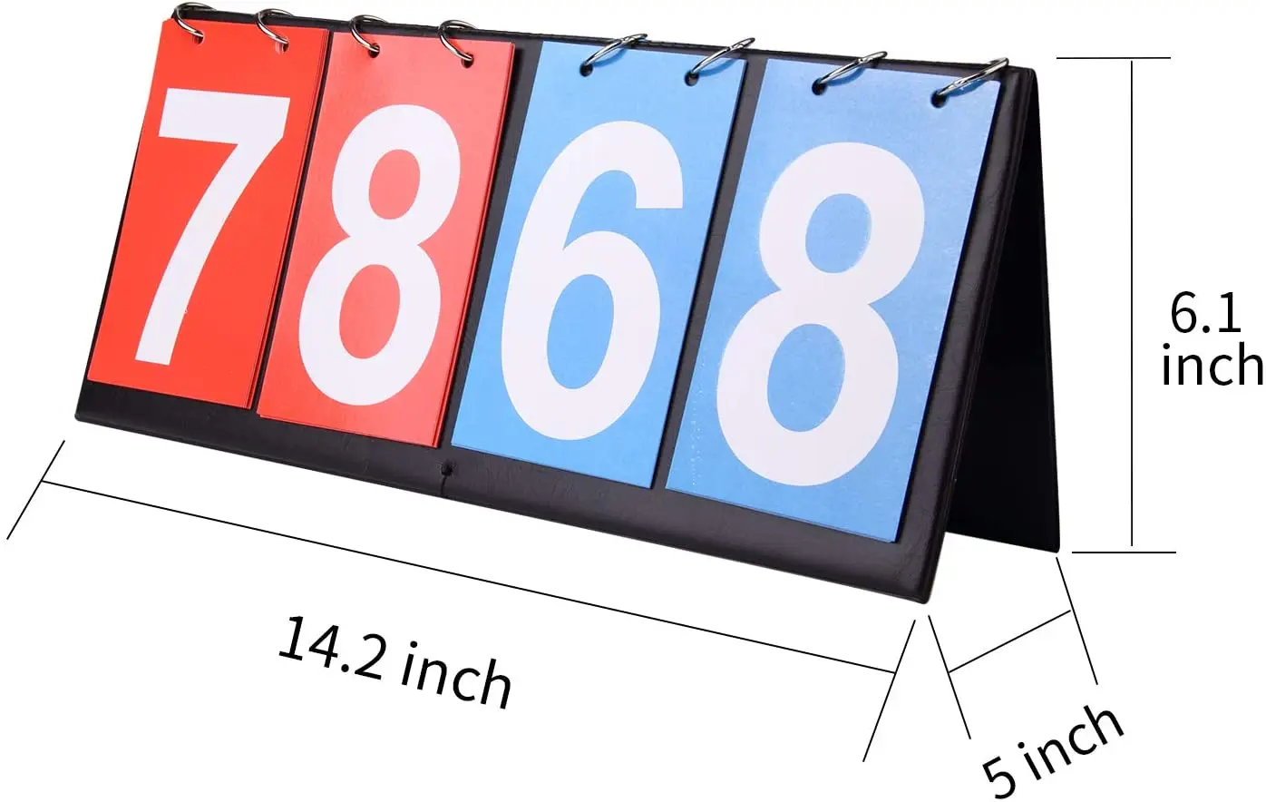Tandem Sport Score Keeper With Lanyard - Wearable Flip Scoreboard For Sports Coaches