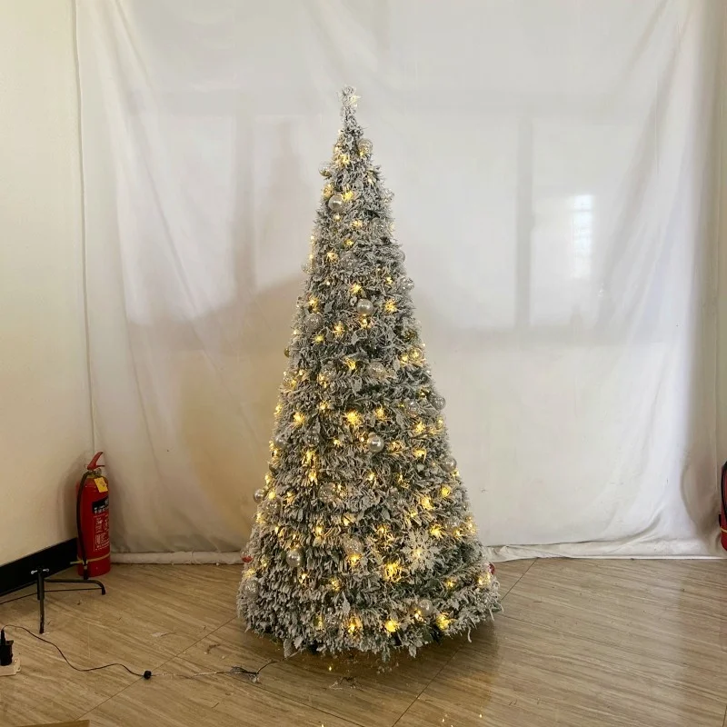 6 Ft Prelit Predecorated Pull Up Collapsible Xmas Trees Popup