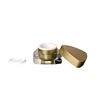 luxury acrylic cosmetic packaging 10g 15g 30g gold triangle shaped acrylic cream jar