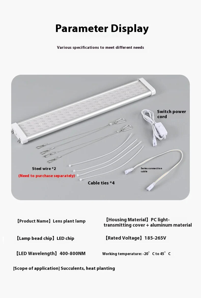 product led full spectrum plant growth light white aluminum body smd 2835 chip ip65 cri80 5 year warranty for veg indoor home use-9